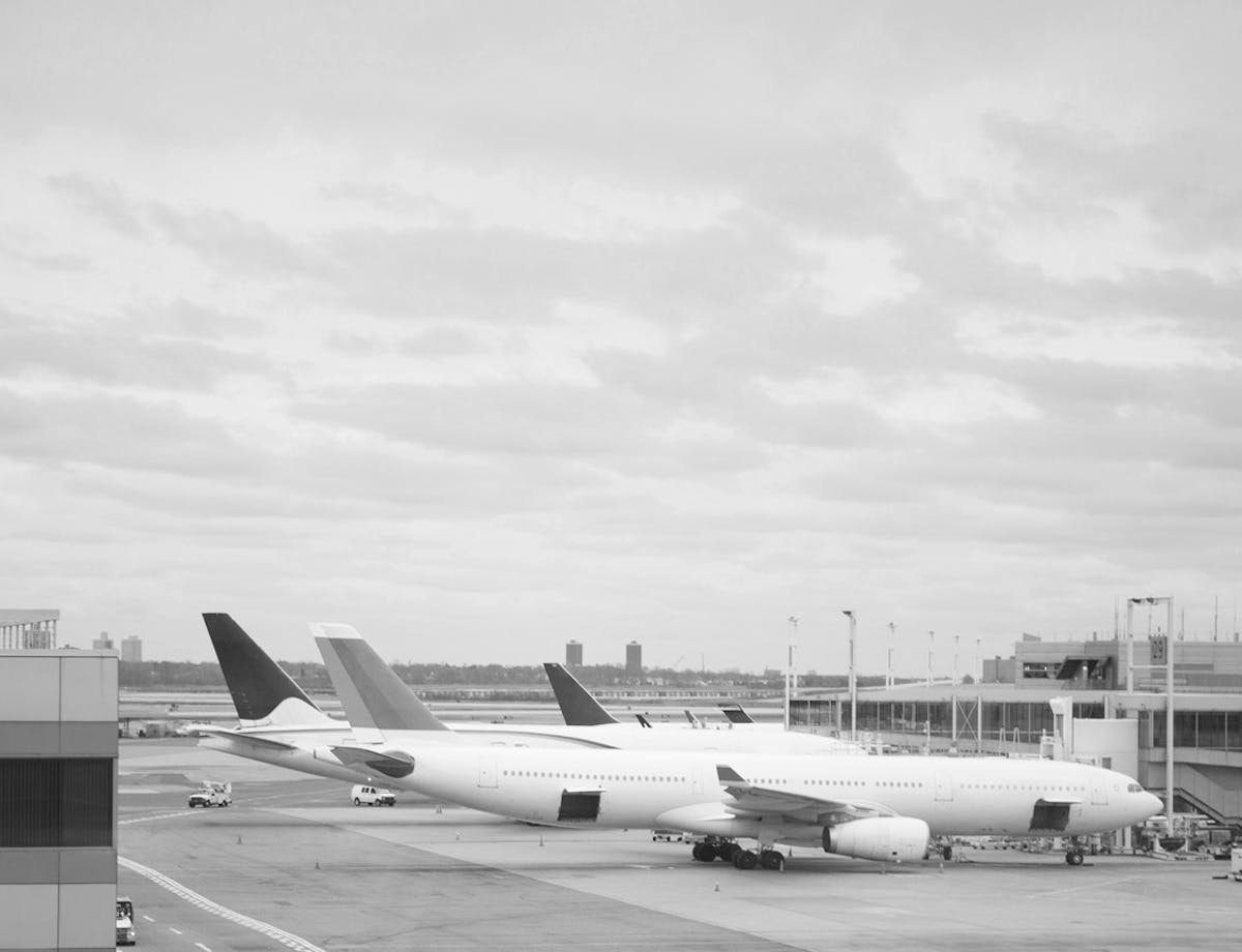 airplanes on tarmac