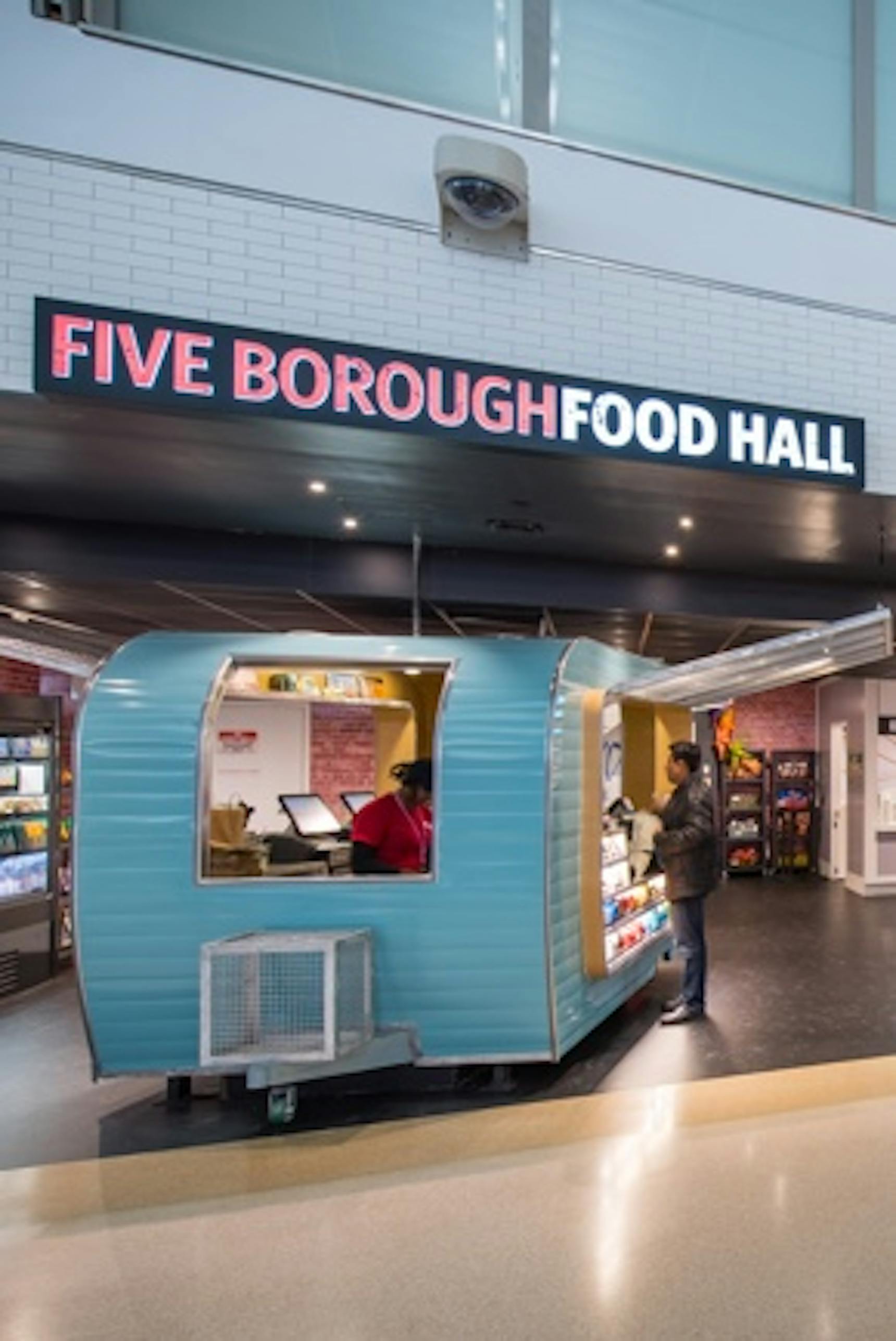 outside of Five Borough Food Hall