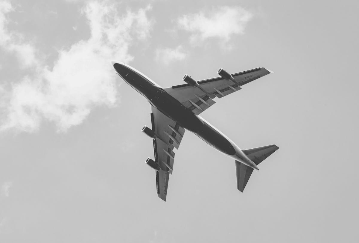 airplane flying overhead