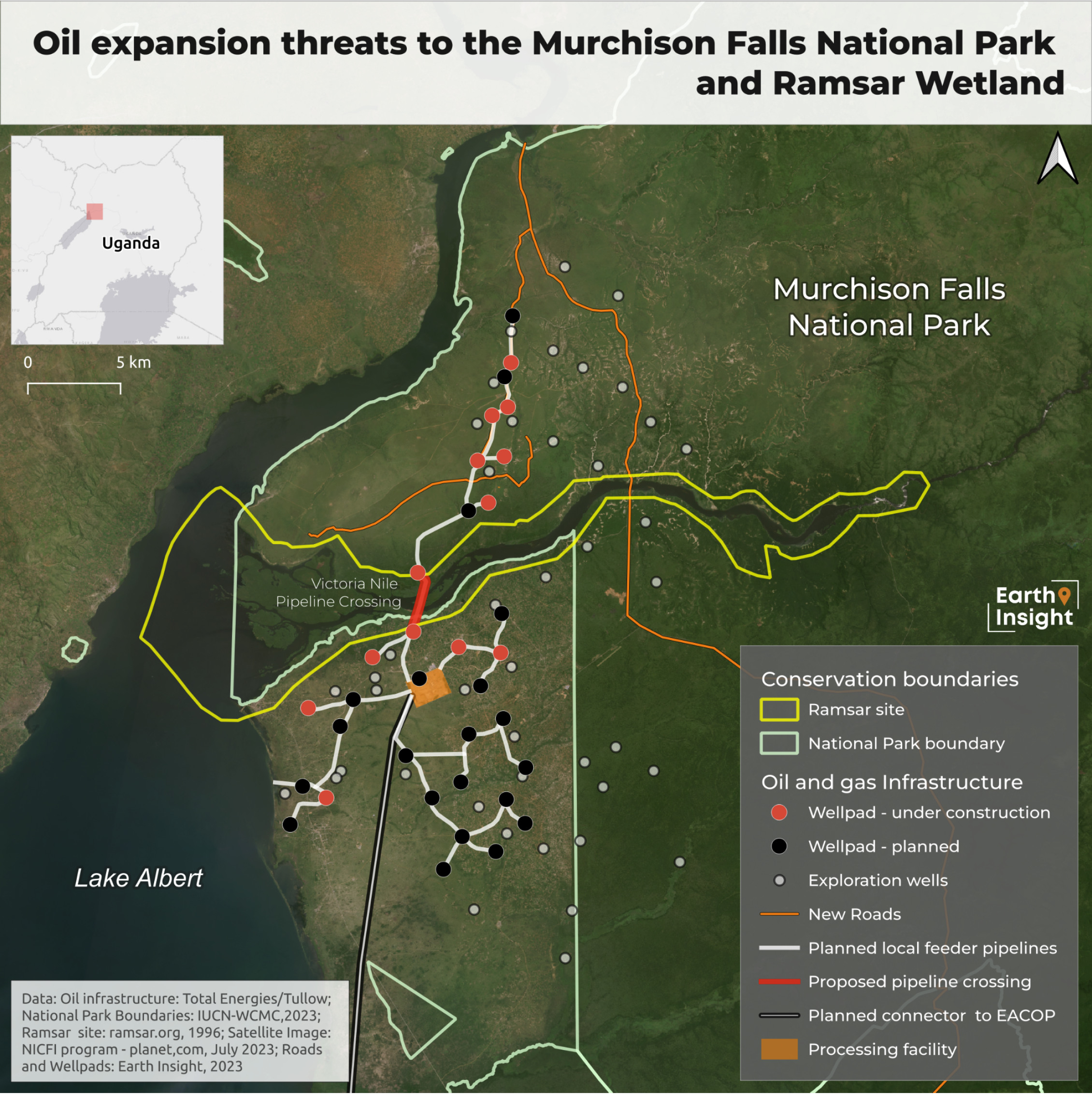 Oil Expansion threat map to Murchison Falls