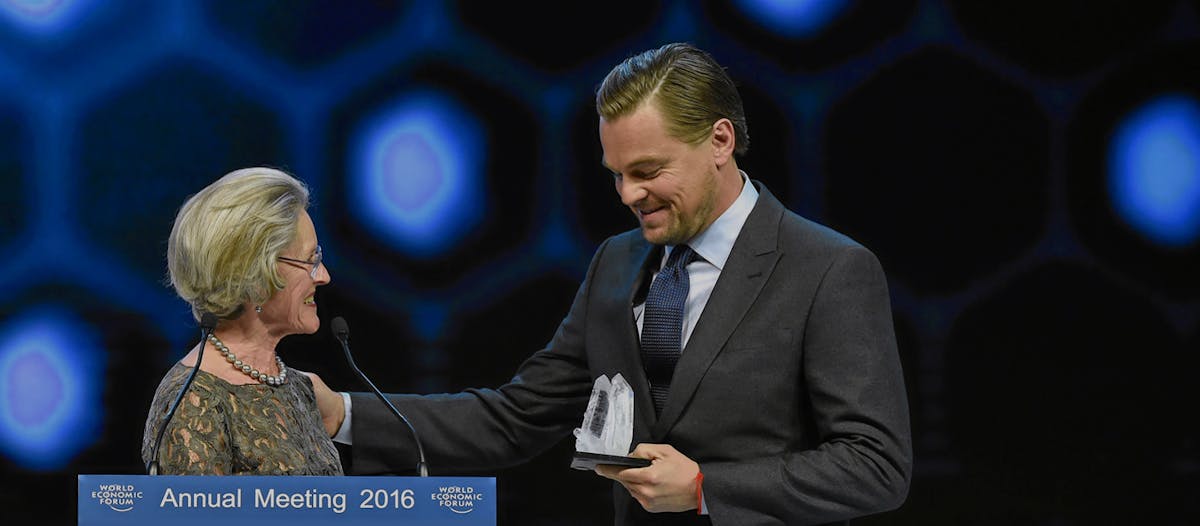 Leonardo Addresses The World Economic Forum In Davos The Leonardo Dicaprio Foundation