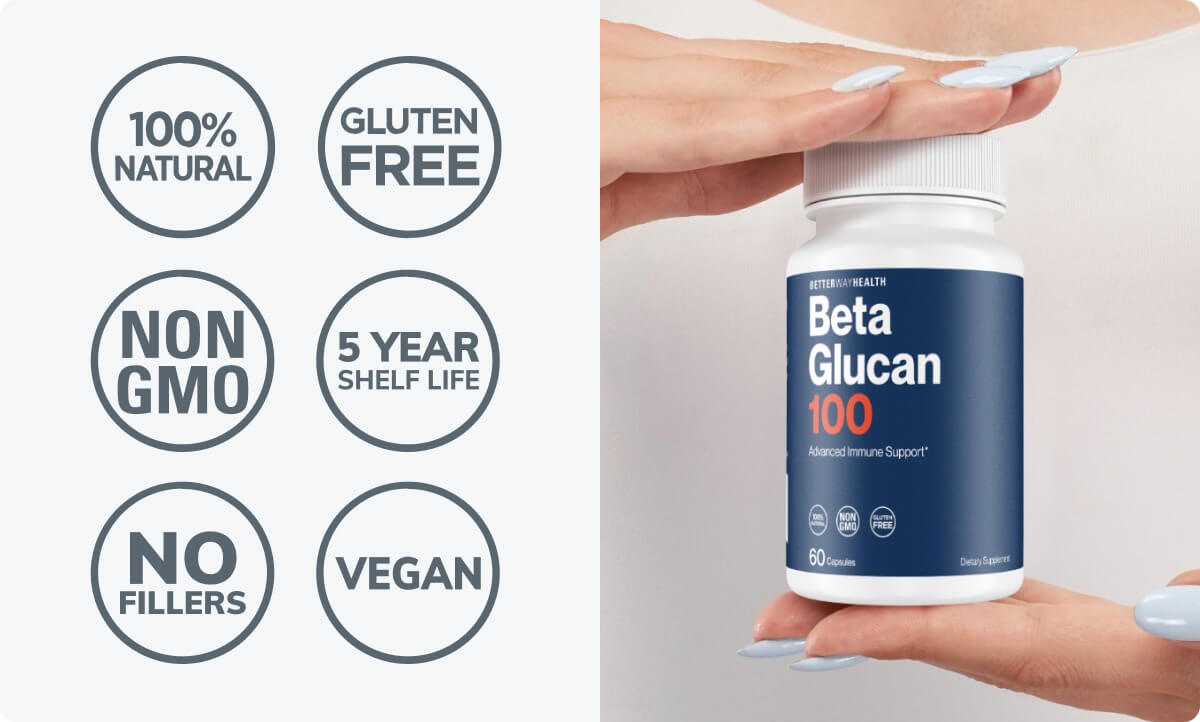 infographic showing beta glucan 500 product details