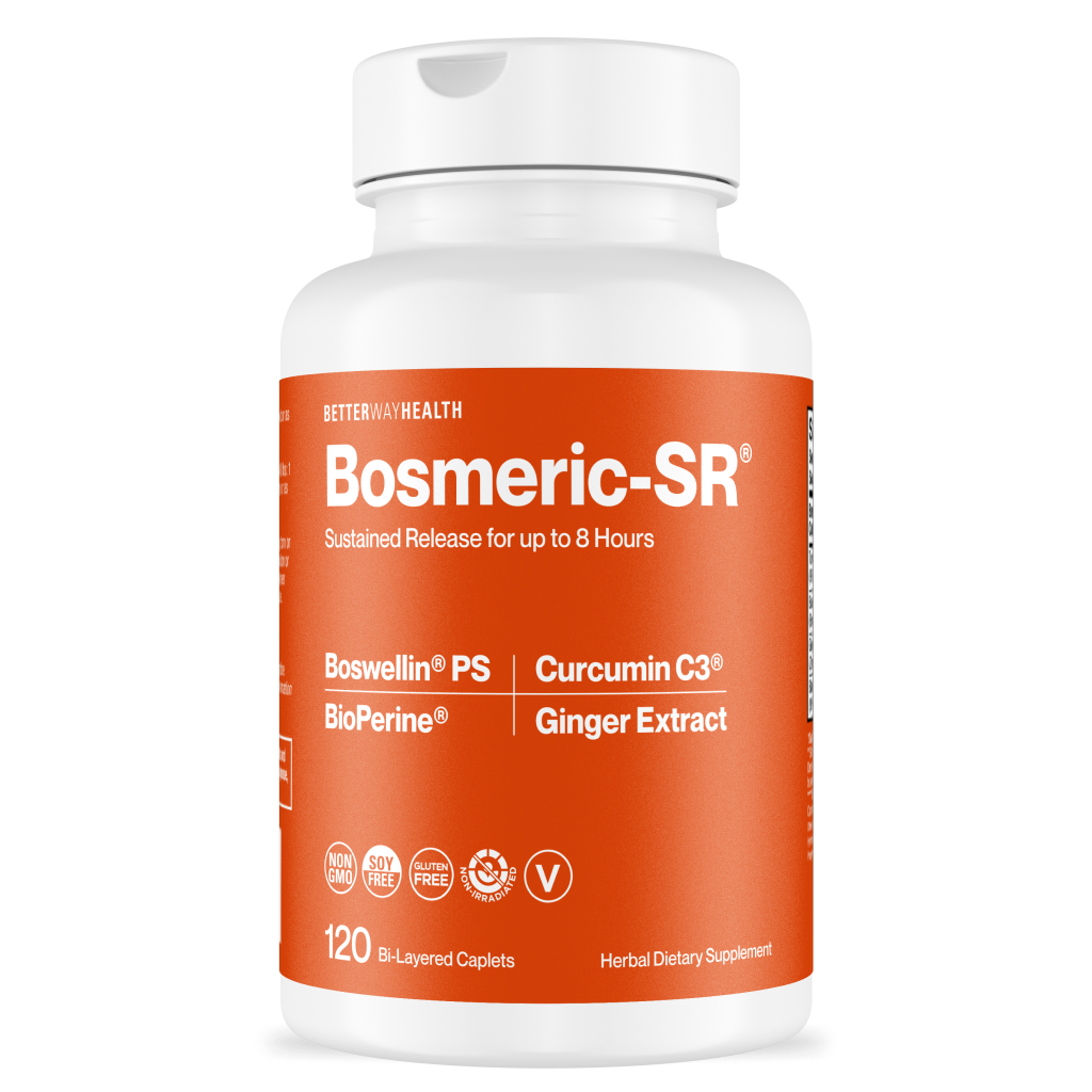 Bosmeric contains Black Pepper, Curcumin, Ginger, and Boswellia