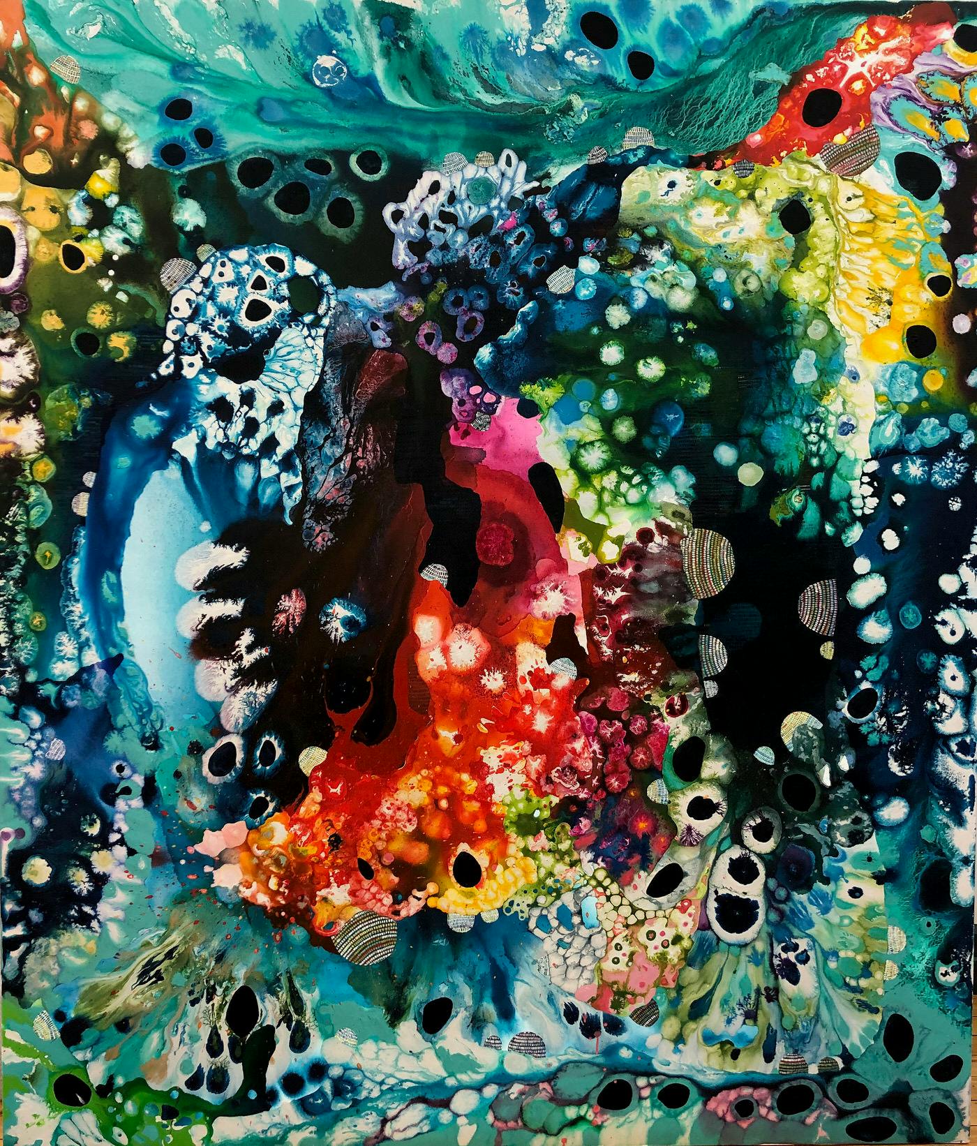 The Joy Fields | Oil and mixed media on canvas | 84x72 inches | 2019/20