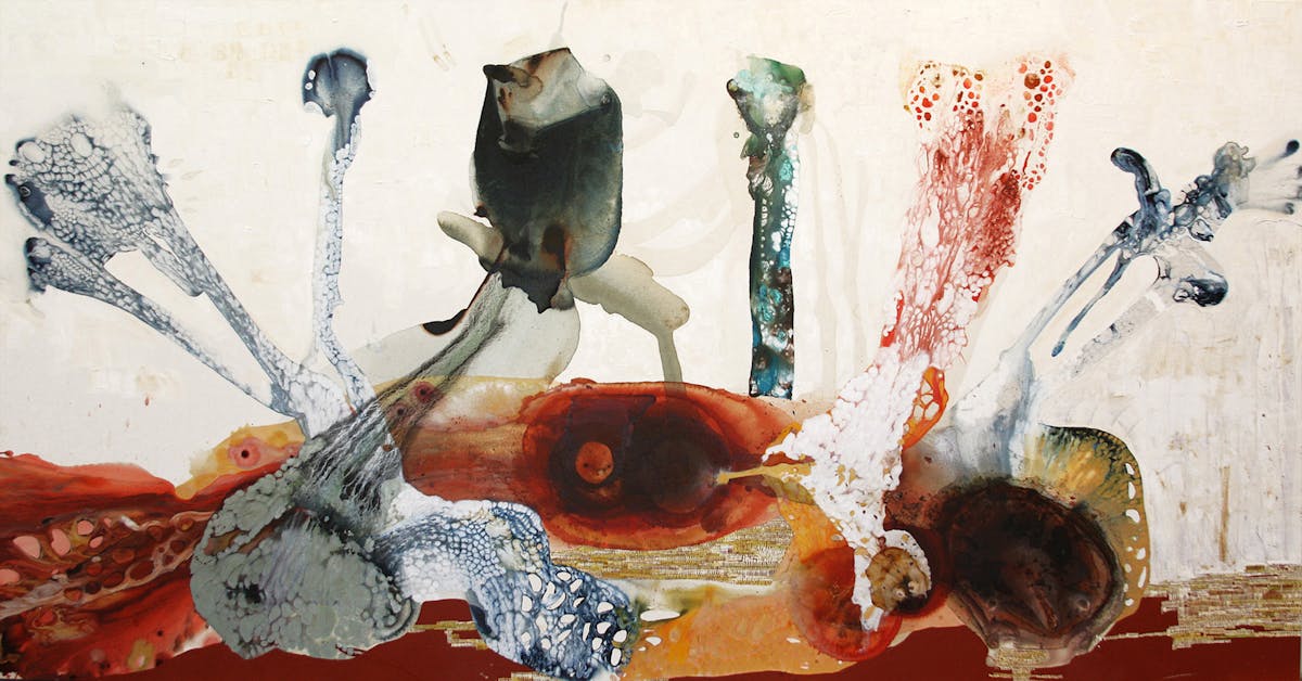 Untitled II | Oil and mixed media on canvas | 72 x 144 inches | 2008