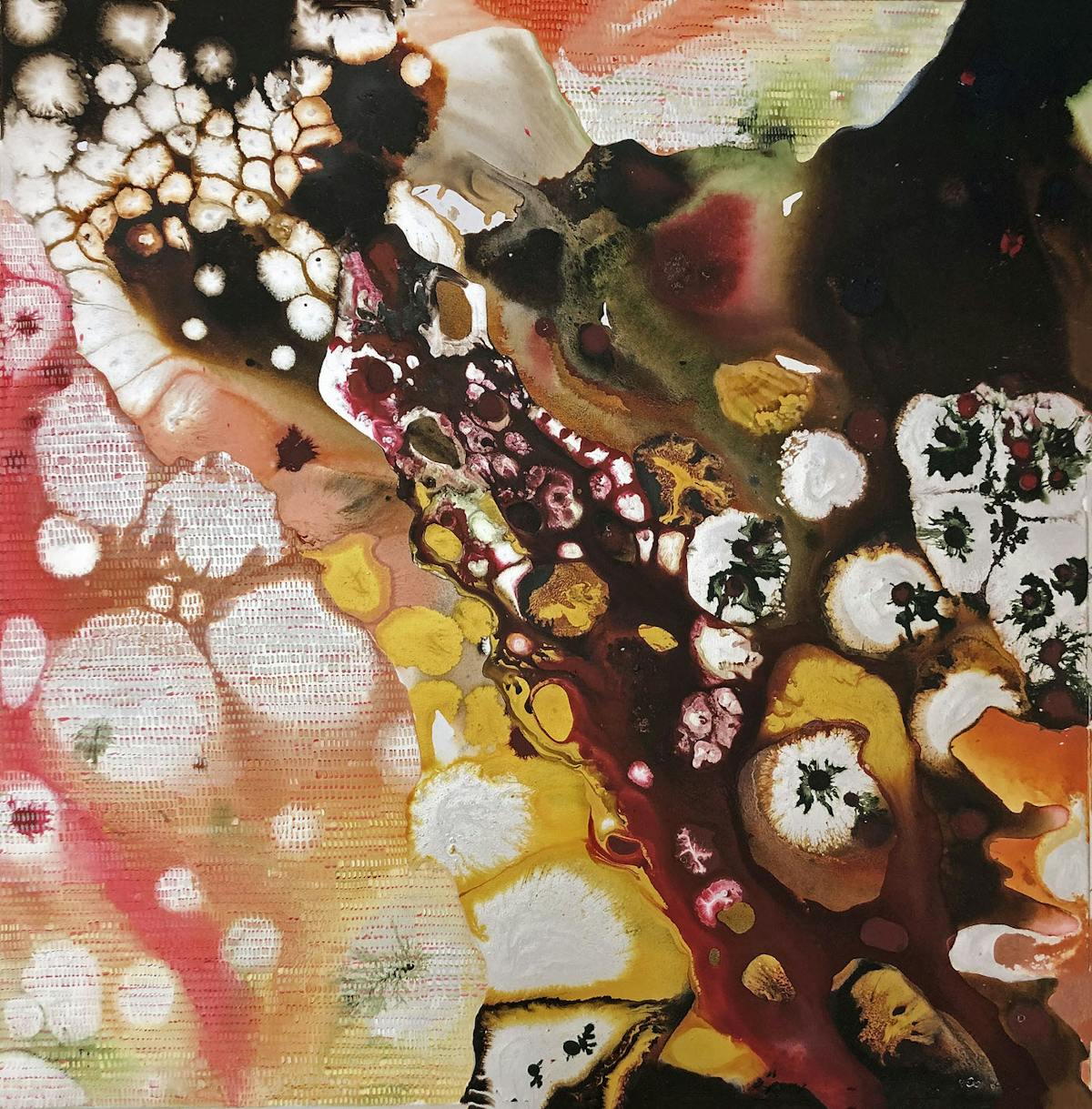 A Splendid Torch 2 | Oil and mixed media on canvas | 30 x 30 inches | 2019