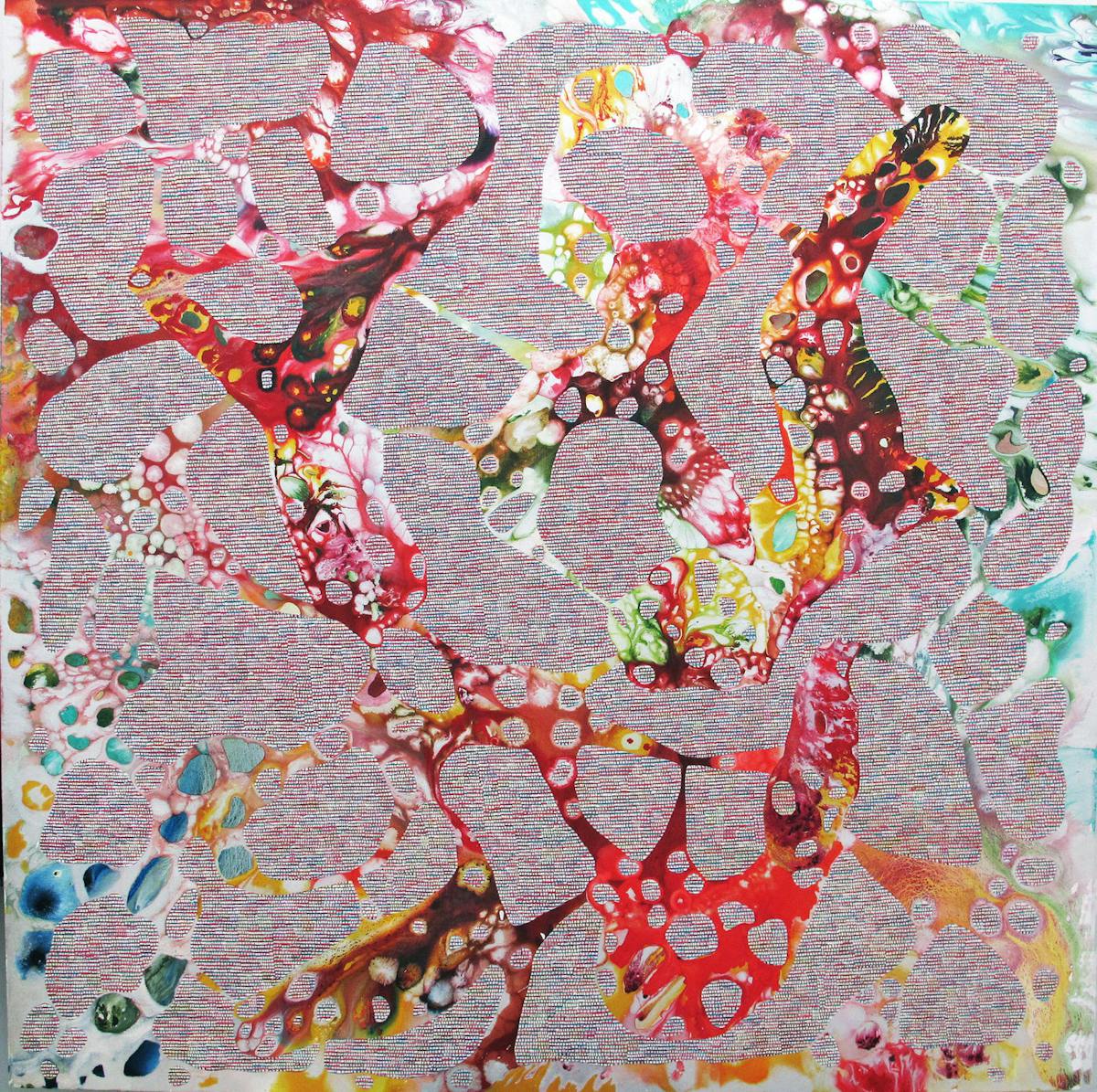 Collective Harmonies 6 | Oil and mixed media on canvas | 60 x 60 inches | 2013