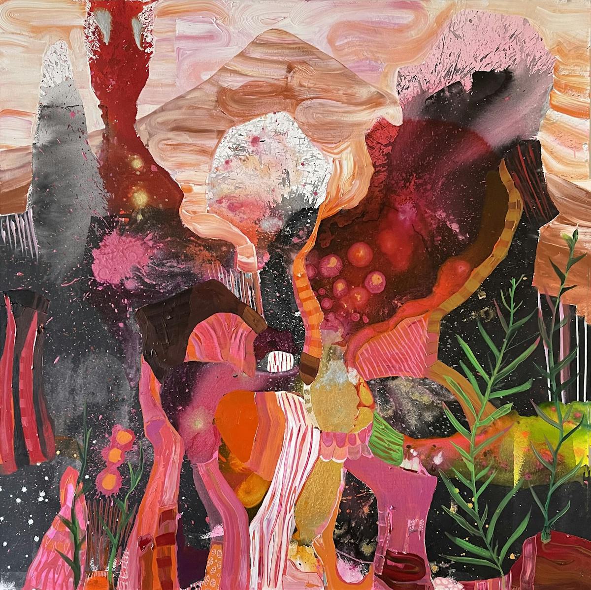 A Moveable Feast - Acrylic, Oil and Ink | 60 x 60 inches | 2023