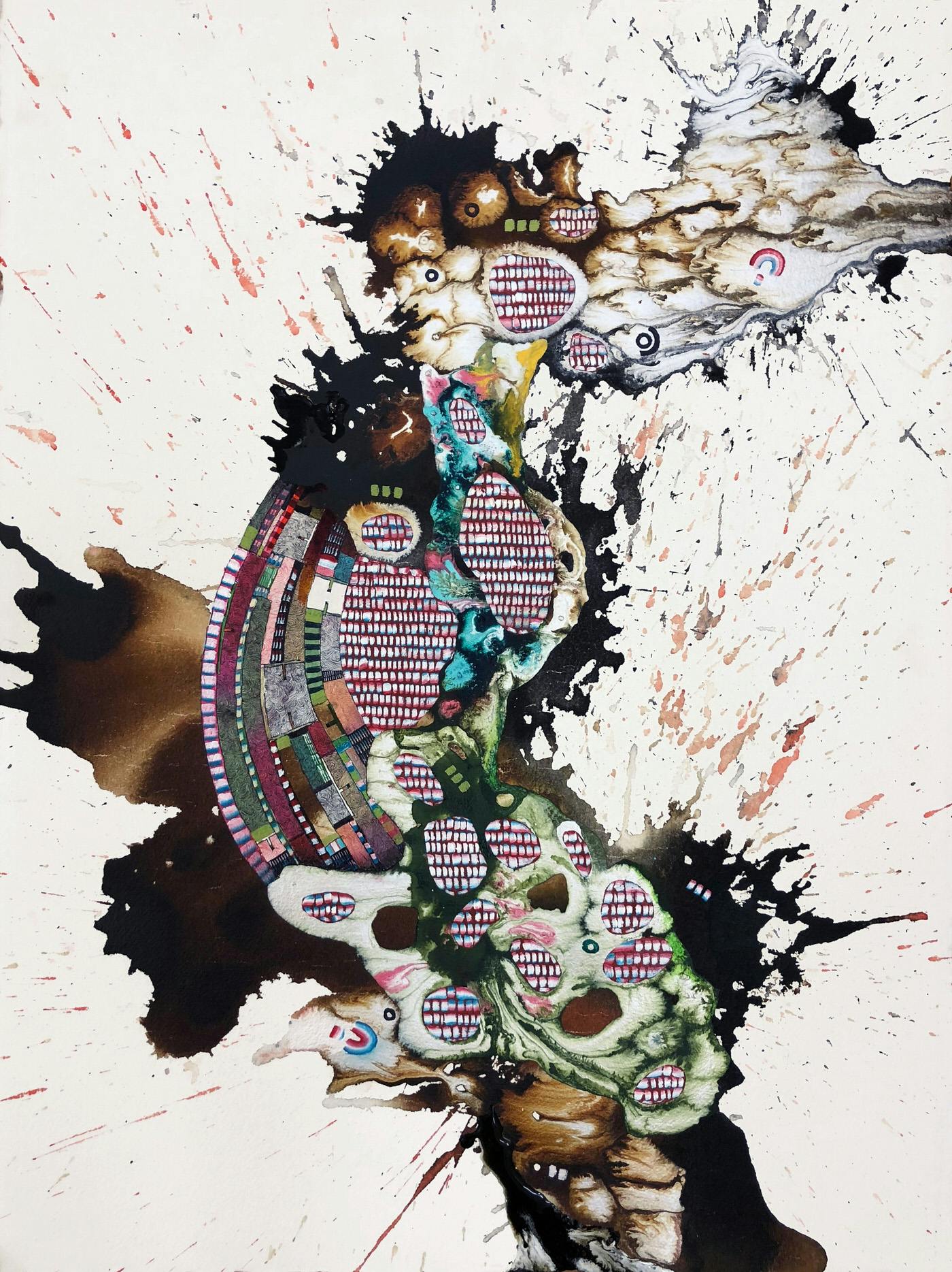 Delight in the Day of Small Things | Oil and mixed media on paper | 30 x 22 | 2018