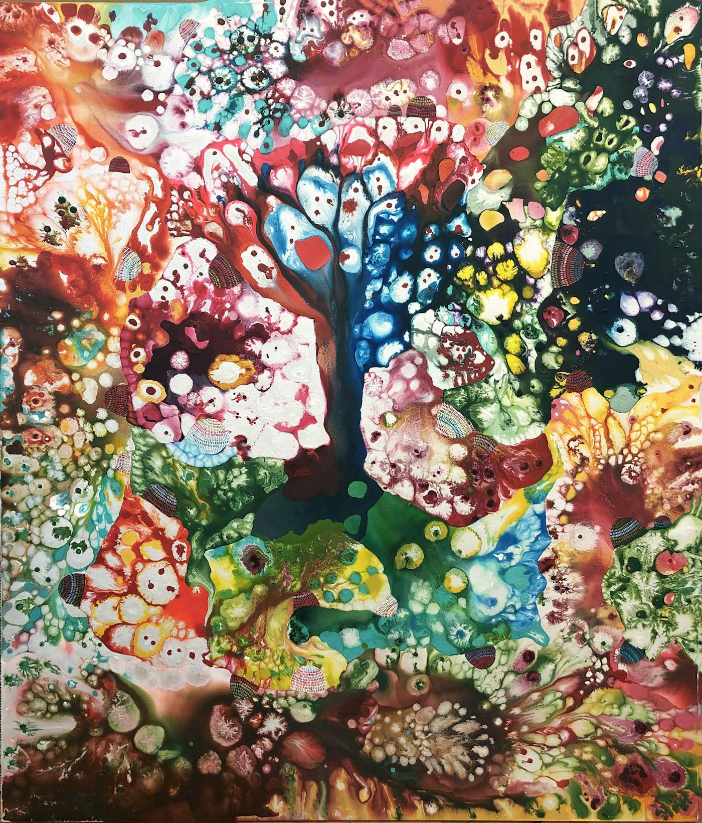 Tree of Life | Oil and mixed media on canvas | 84 x 72 | 2018