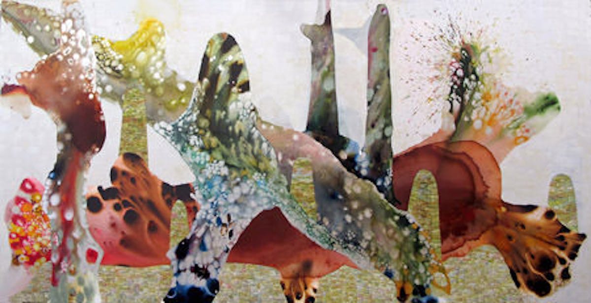 New Revelation 2 | Oil and mixed media on canvas | 72 x 122 inches | 2010