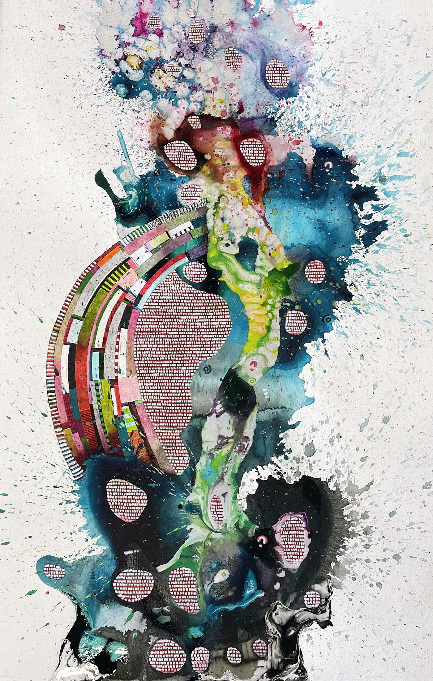 All Of Me For You 2 | Oil and mixed media on paper | 60 x 40 inches | 2021