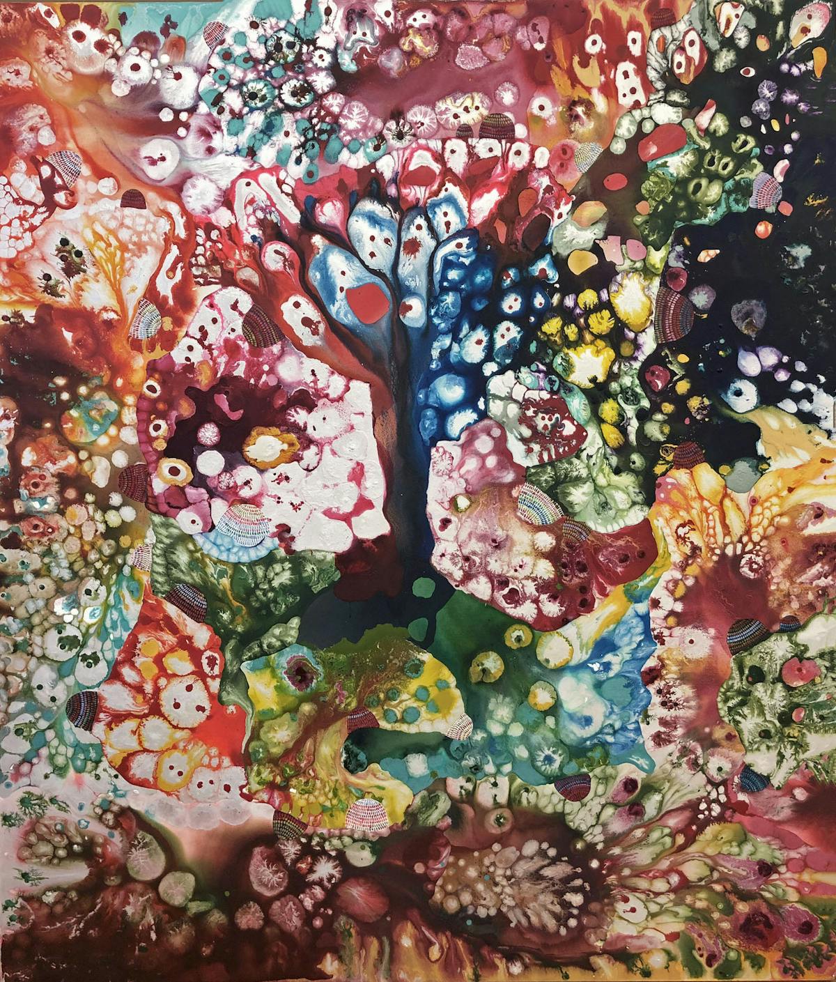 Tree of Life | Oil and mixed media on canvas | 84 x 72 inches | 2019