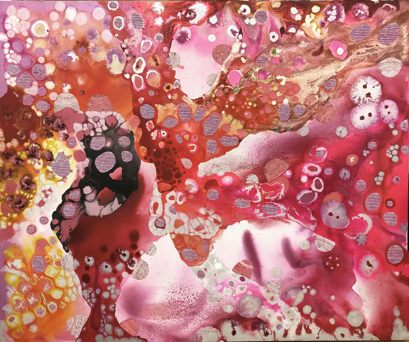 The Joy Fields 2 | Oil and mixed media on canvas | 60 x 72 inches | Nov. 2018