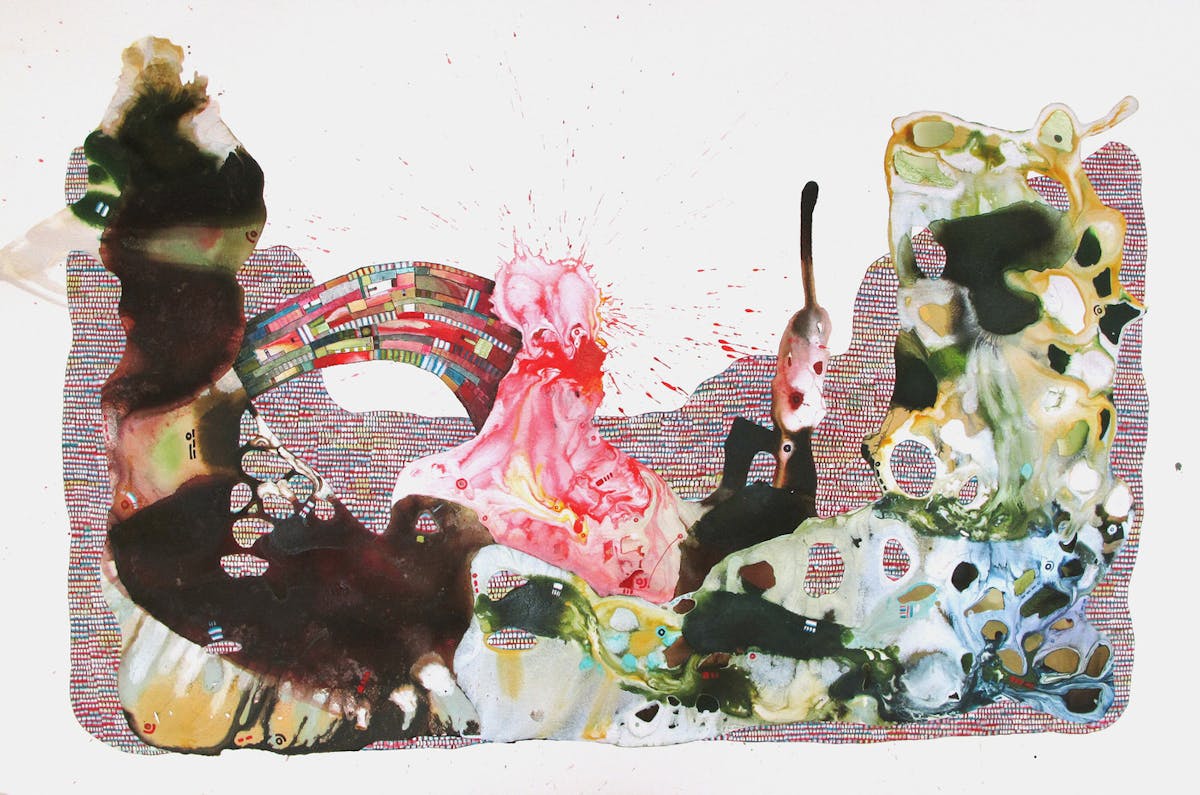 Order/Chaos 29 | Oil and mixed media on paper | 40 x 60 inches | 2012
