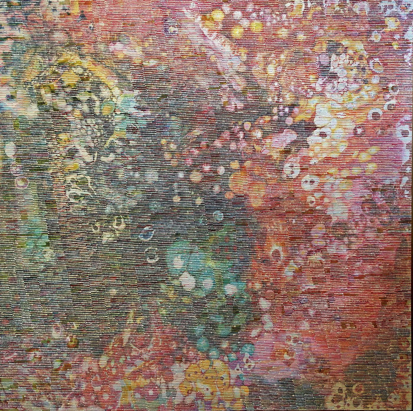 The Other Side It Has a Face 2 | Oil and mixed media on canvas | 72 x 72 inches | 2019