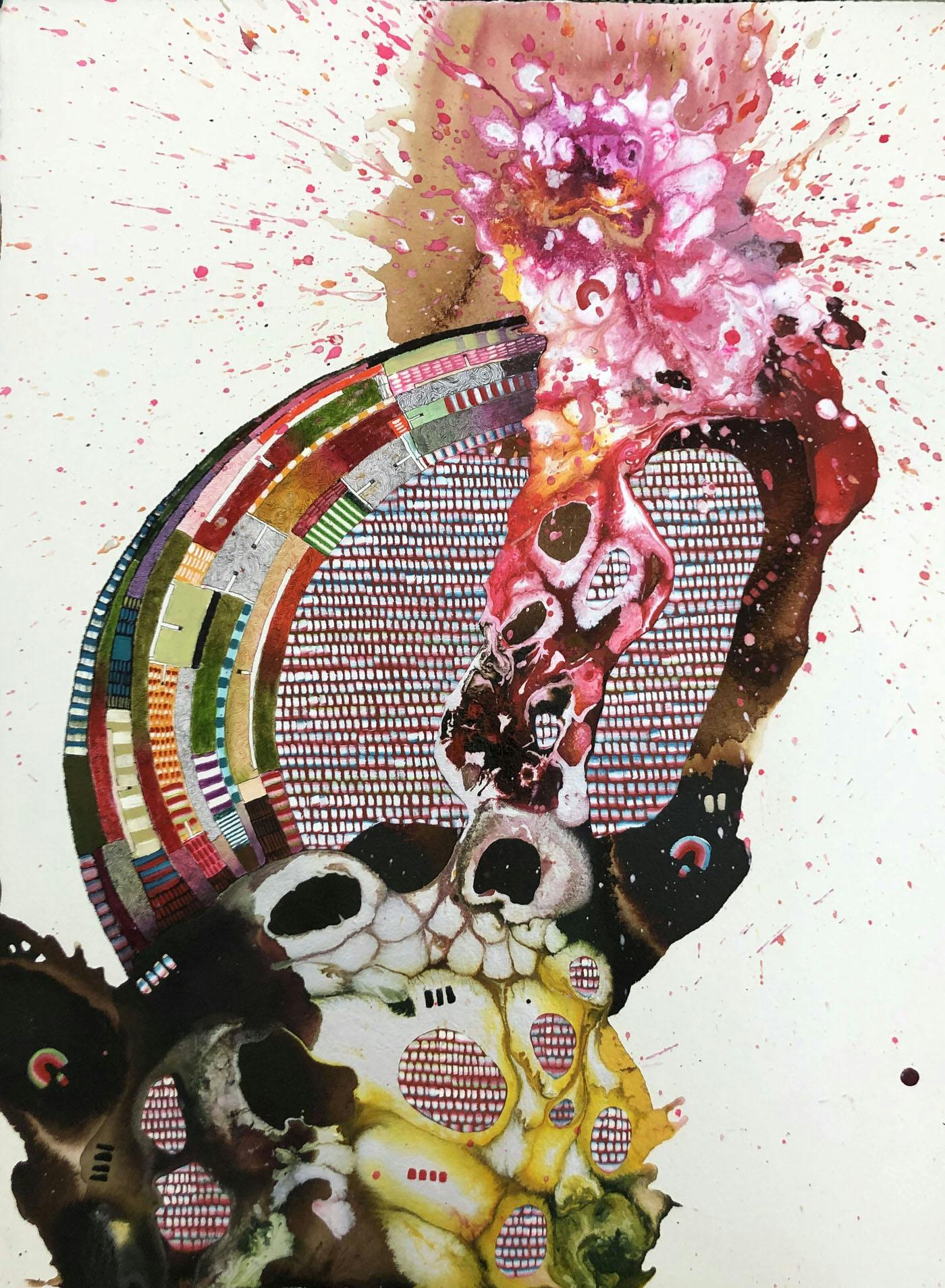 The Soul in Paraphrase 2 | Oil and mixed media on paper| 30 x 22 inches| 2019