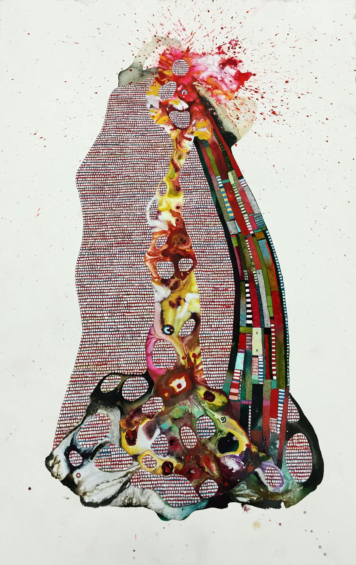 Ladies of the Canyon 2 | Oil and mixed media on paper | 60 x 40 inches | 2016