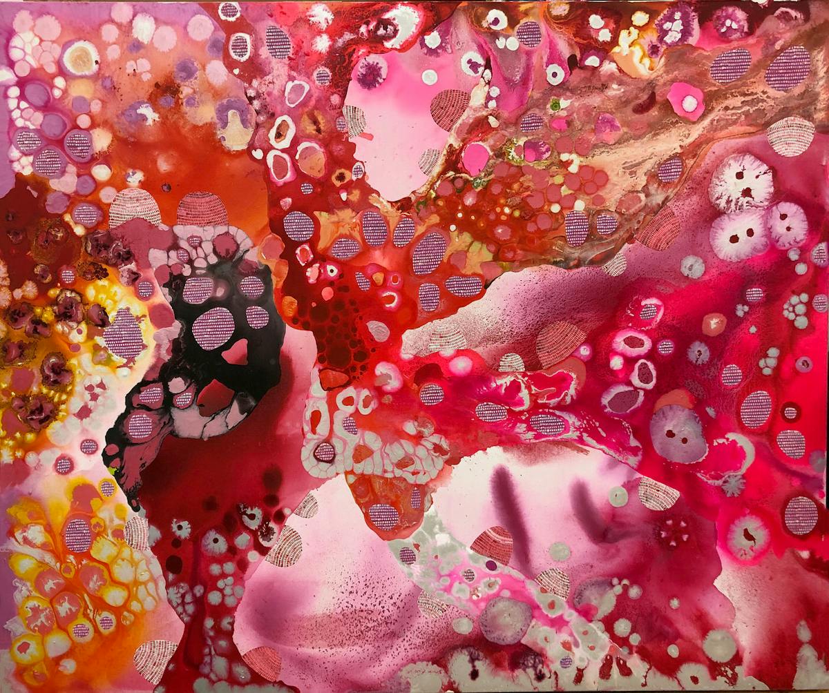 The Joy Fields 2 | Oil and mixed media on canvas | 60x72 inches | 2018