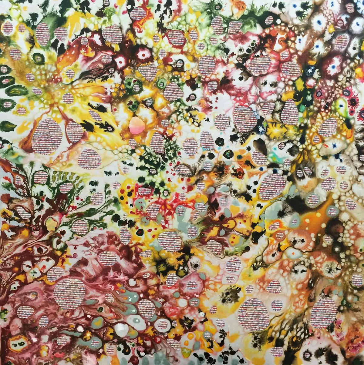 Cosmic Nostalgia 2 | Oil and mixed media on canvas | 60 x 60 inches | 2014