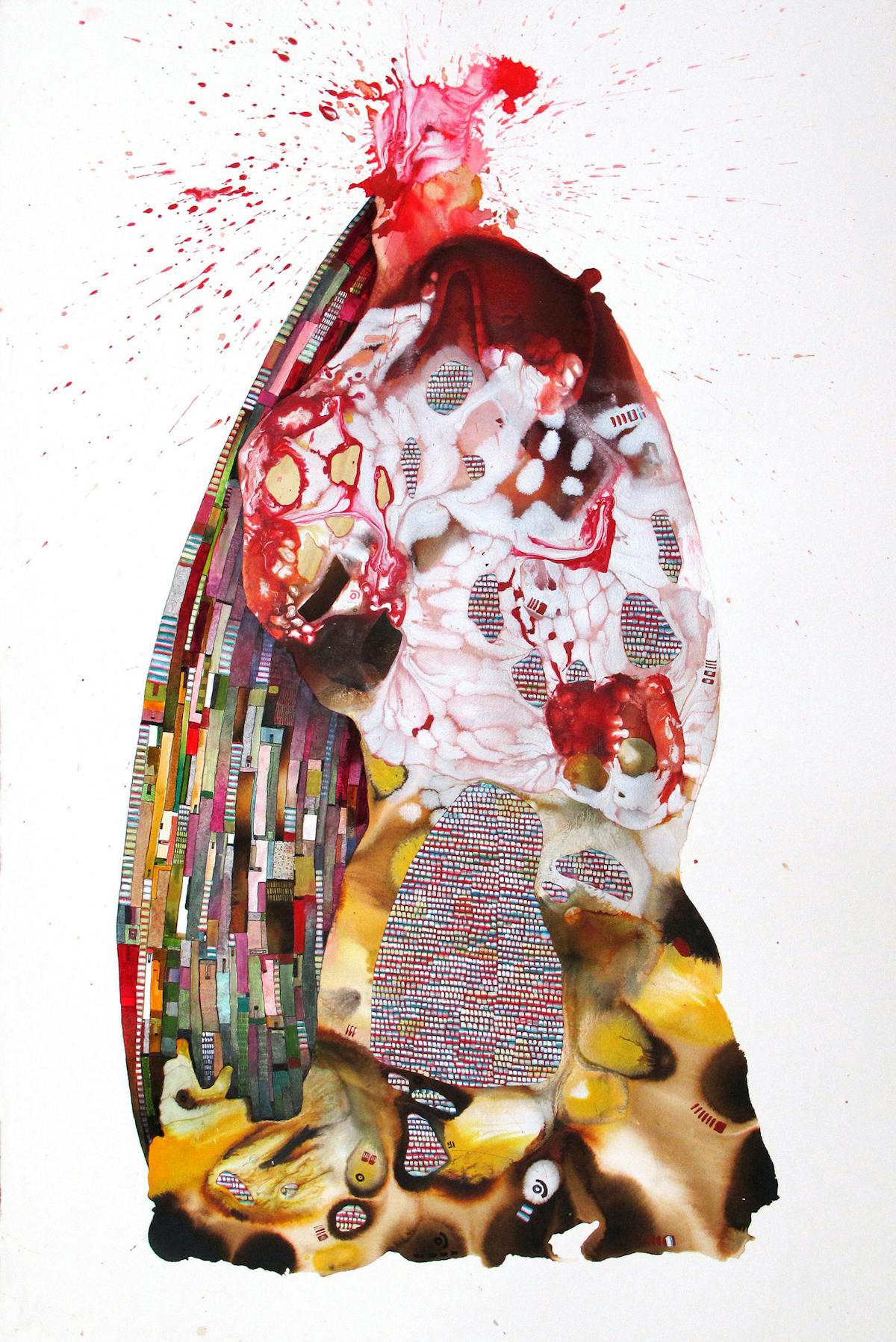 Order/Chaos 31 | Oil and mixed media on paper | 60 x 40 inches | 2012