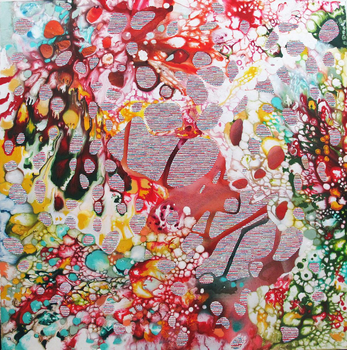 Collective Harmonies 3 | Oil and mixed media on canvas | 54 x 54 inches | 2013