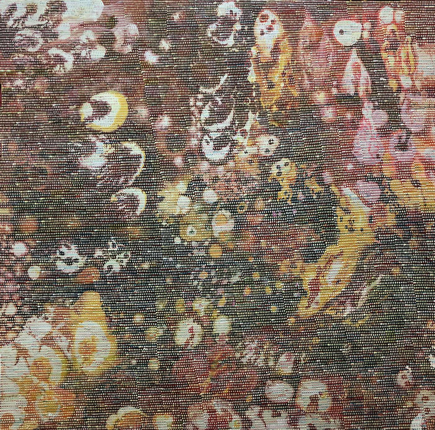 The Other Side It Has a Face 1 | Oil and mixed media on canvas | 52 x 52 inches | 2018