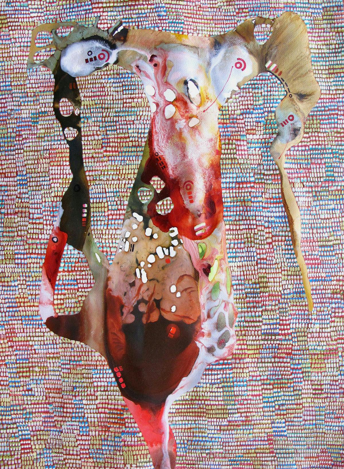 Order/Chaos 35 | Oil and mixed media on paper | 30 x 22 inches | 2012