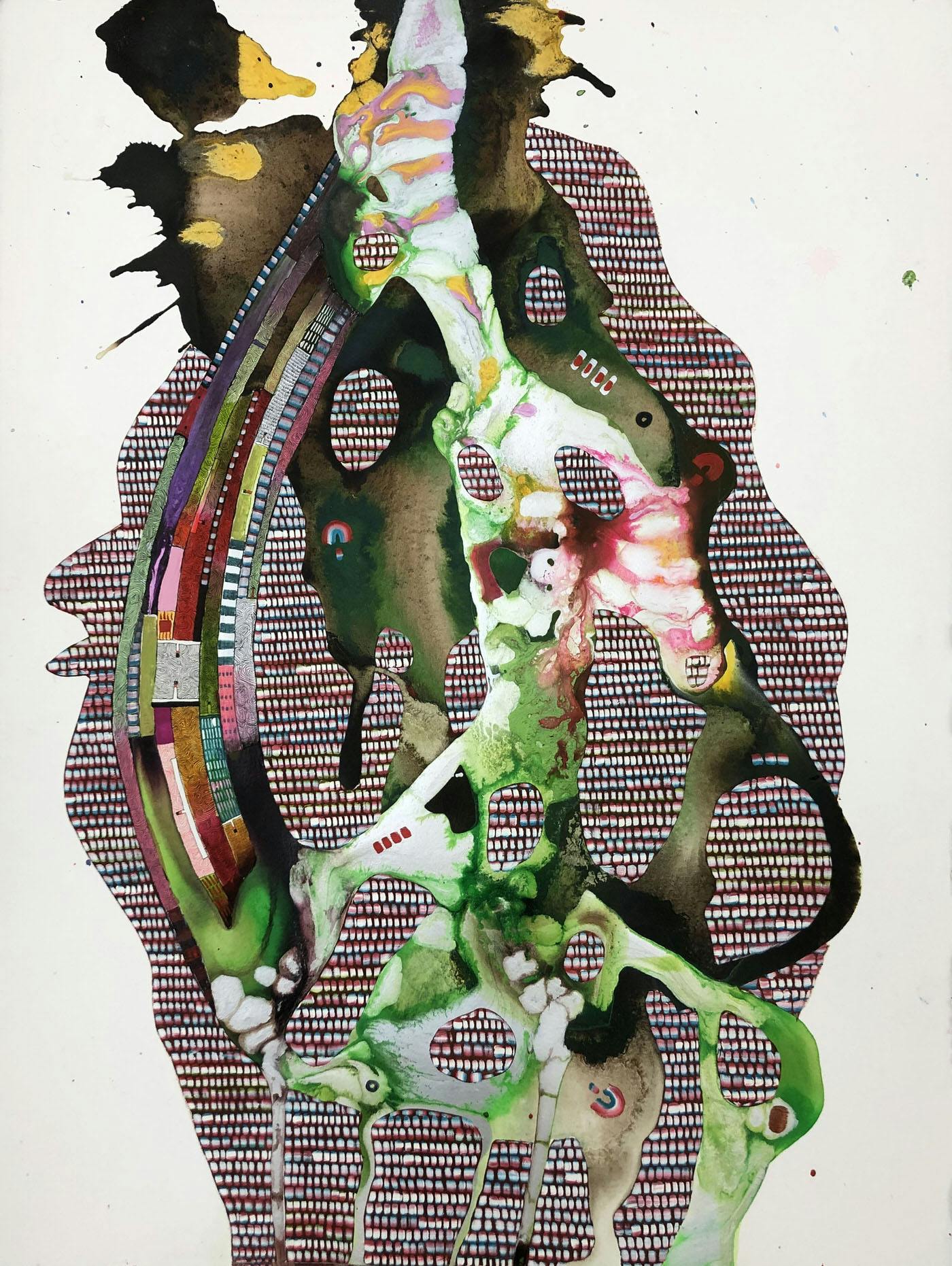 The Wizard | Oil and mixed media on paper | 30 x 22 inches | 2019