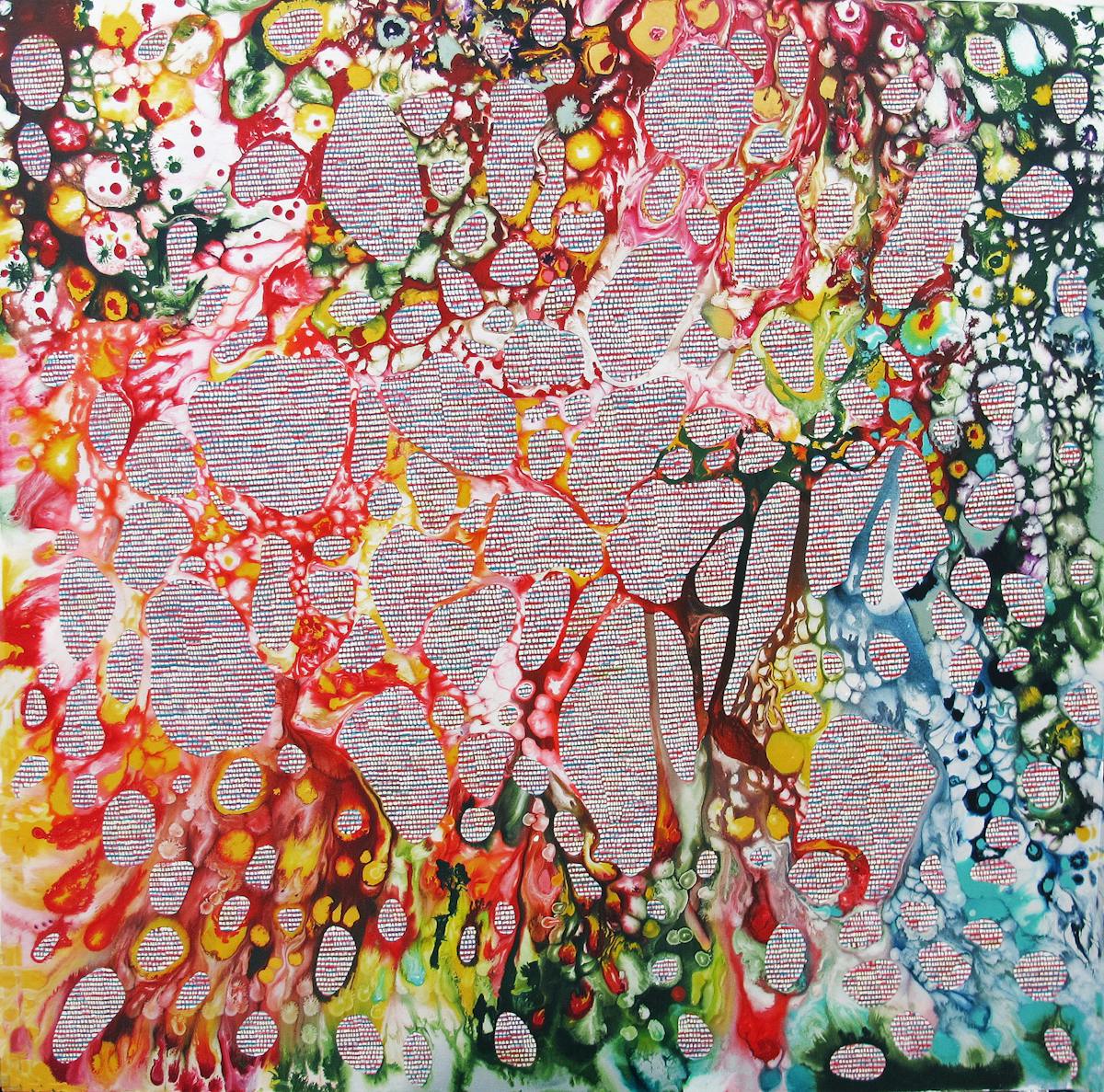 Collective Harmonies 9 | Oil and mixed media on canvas | 60 x 60 inches | 2013