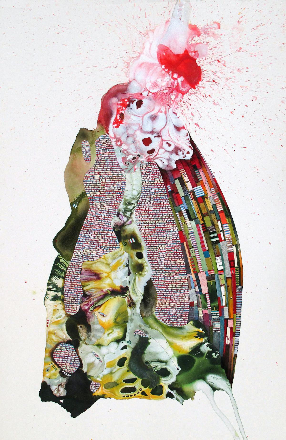 Order/Chaos 30 | Oil and mixed media on paper | 60 x 40 inches | 2012