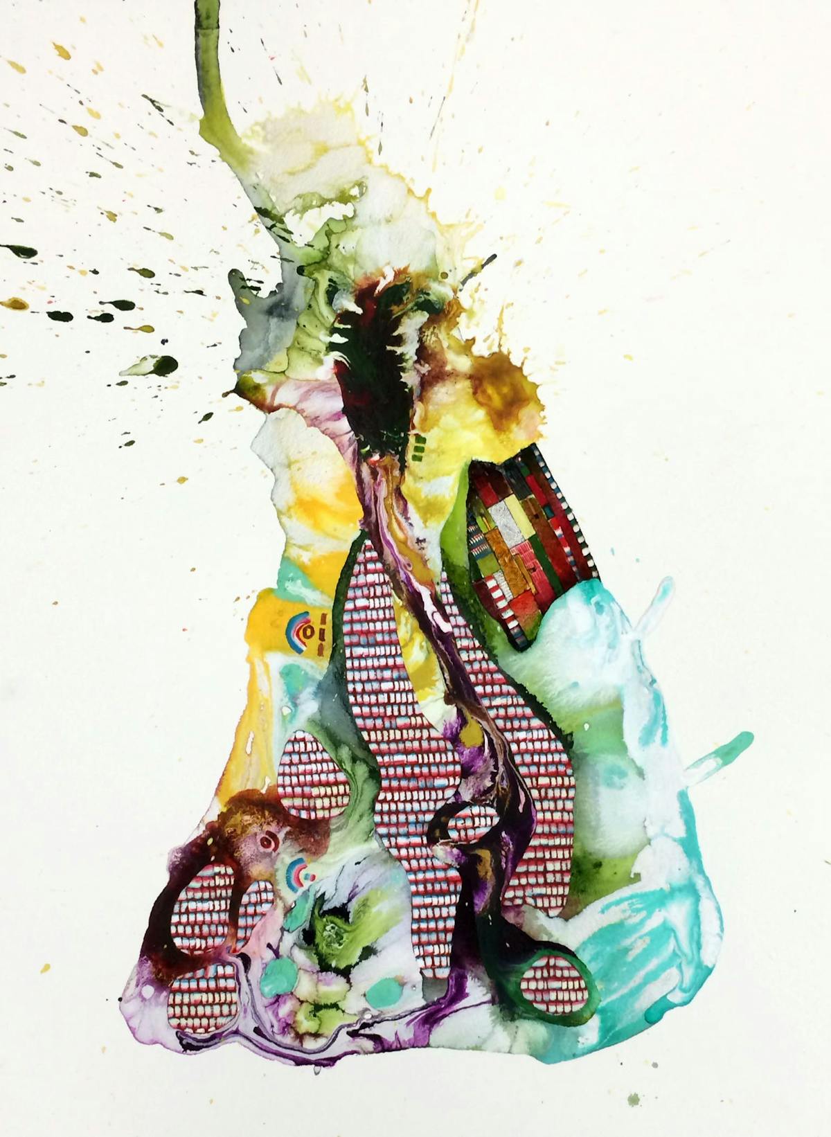 Order/Chaos 46 | Oil and mixed media on paper | 30 x 23 inches | 2014