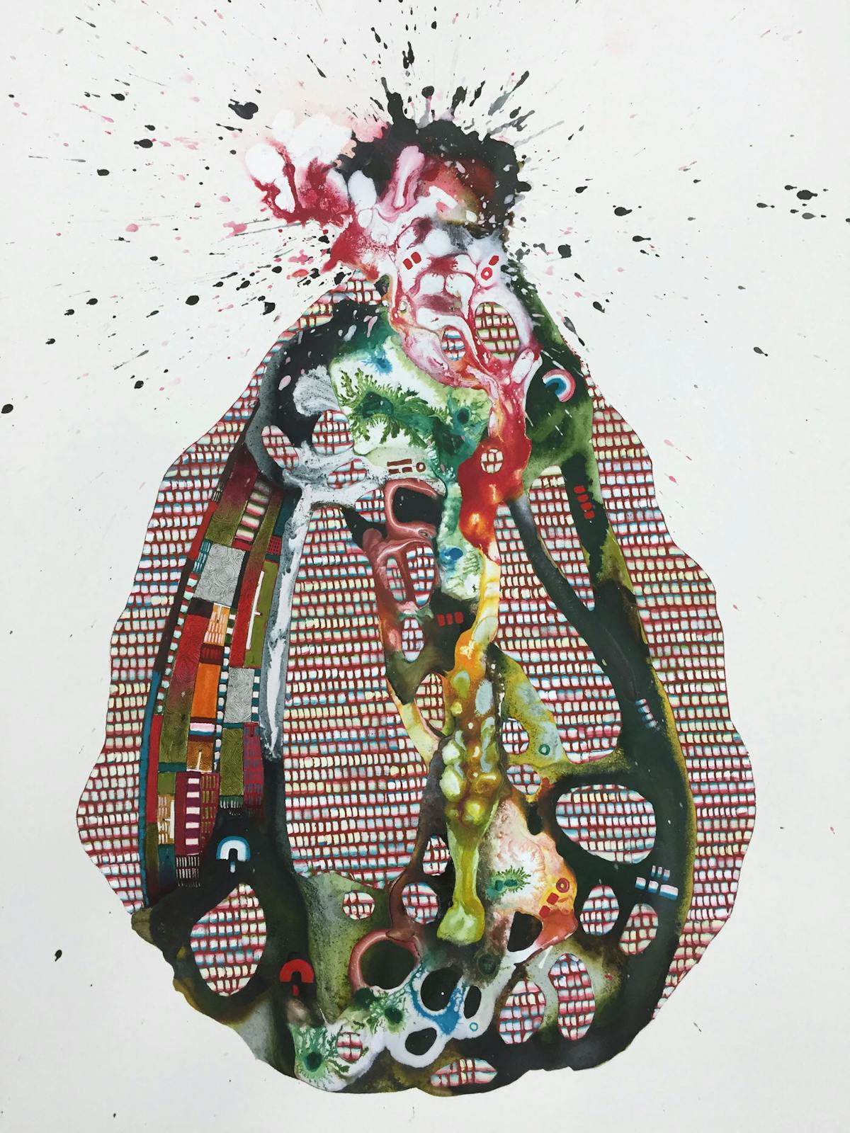 The Last Time I Saw Denem | Oil and mixed media on paper | 30 x 22 inches | 2015