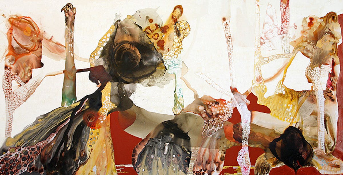 Untitled I | Oil and mixed on Canvas | 72 x 144 inches | 2008