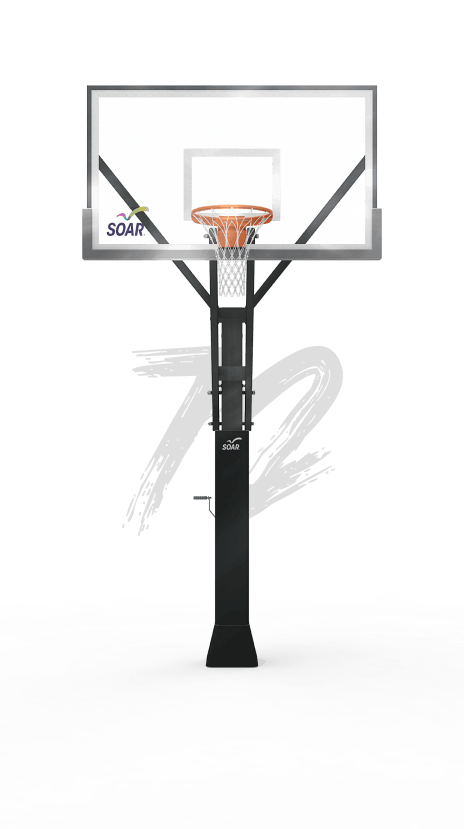 Soar Sports Premium Adjustable Height Hoop- 72"