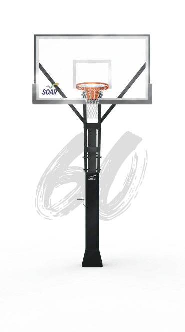 Soar Sports Premium Adjustable Height Hoop- 60"