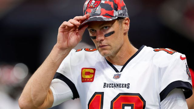 Tampa Bay Buccaneers quarterback Tom Brady will look to maintain his perfect 7-0 lifetime record against the Cowboys on Monday night. (Getty Images)