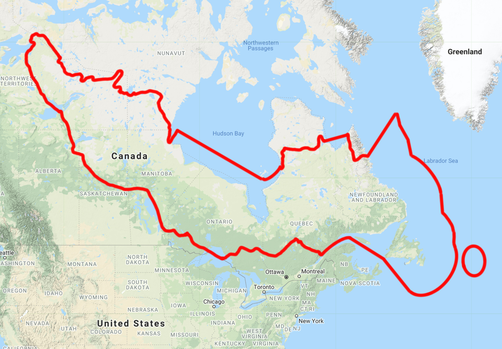 canadian shield map cities