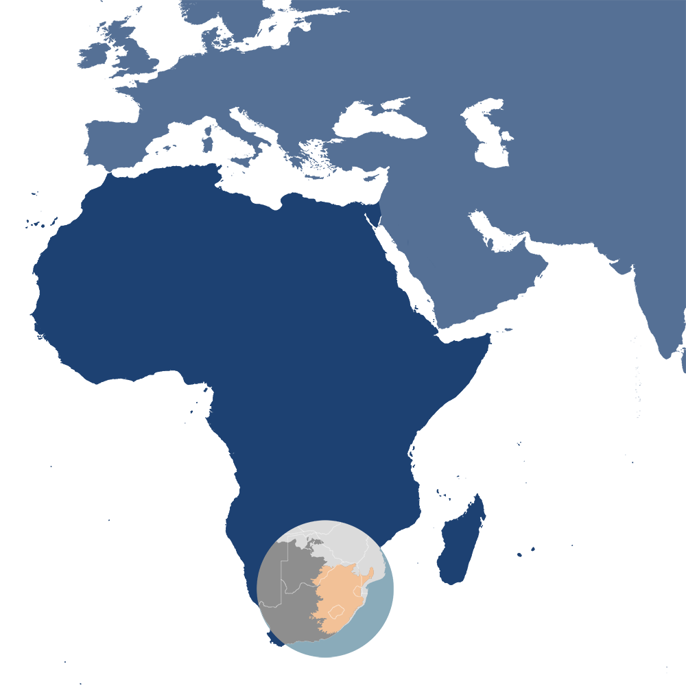 In the One Earth Bioregions Framework, Southern white rhinoceros are the iconic species of the Southeast African Subtropical Grasslands bioregion (AT8), located in the Southern Afrotropics subrealm of the Afrotropics.