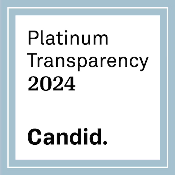 One Earth has been awarded the Platinum Seal of Transparency by Candid, the highest level of recognition.