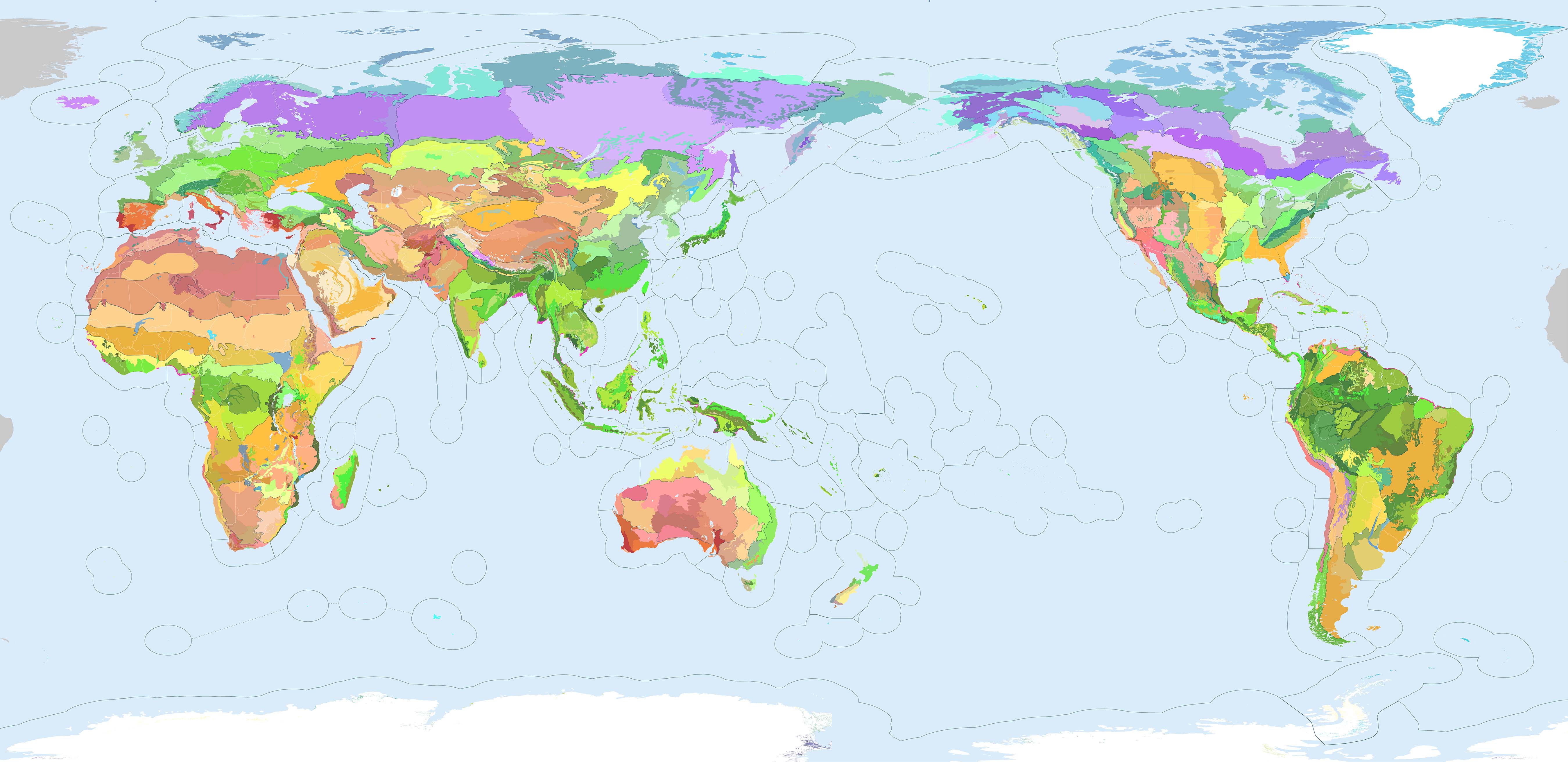 Ecoregion map - Bioregions 2023