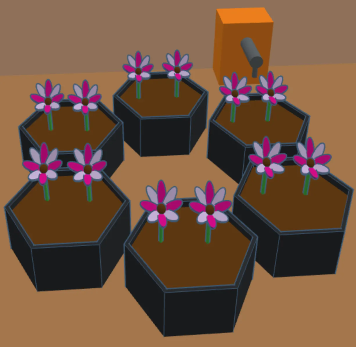 A 3D model of the pollinator garden. Image Credit: © Tanvi Chakka, Bee A Savior. A 3D model of the pollinator garden. Image Credit: © Tanvi Chakka, Bee A Savior.