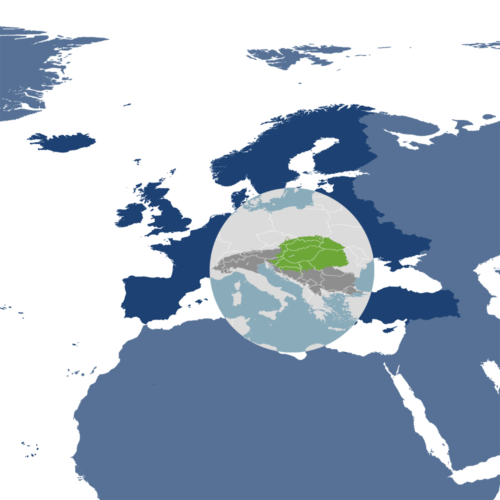 The Carpathian Mountain & Plains Mixed Forests bioregion (PA14), located in the European Mountain Forests subrealm of Western Eurasia.