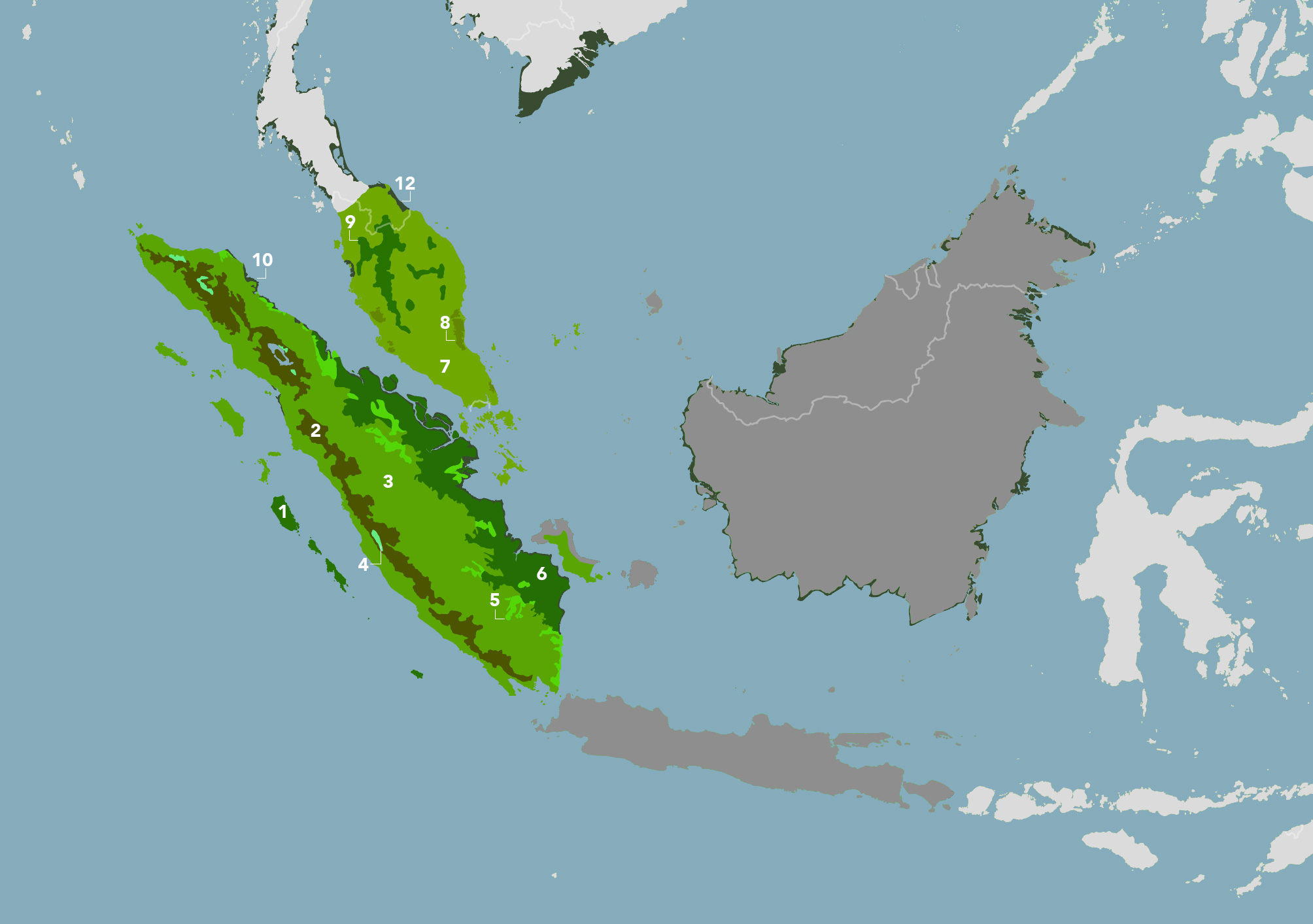 Malay Peninsula On World Map   Bioregion Map IM18 Rev 