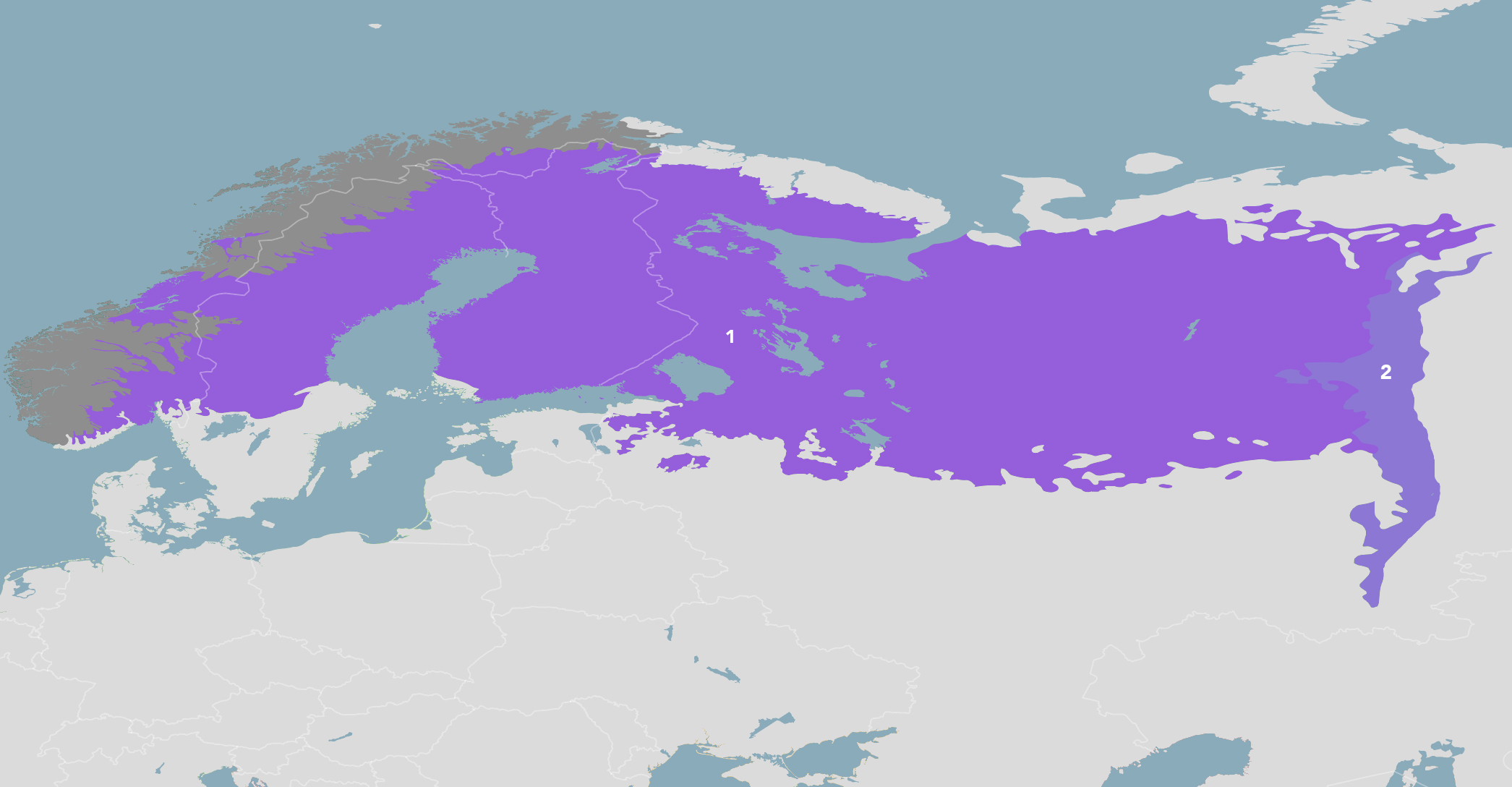 urals mountains map