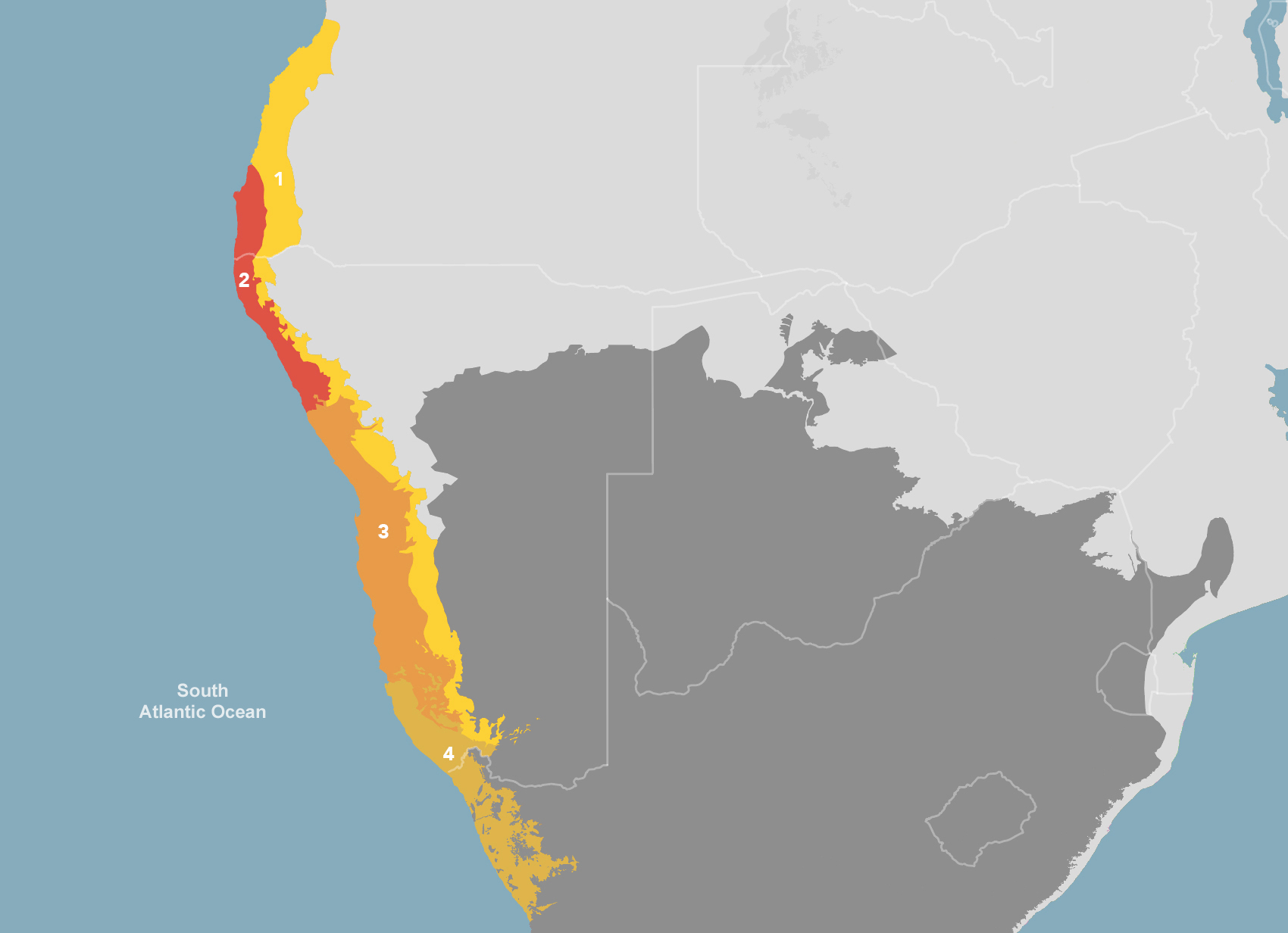 namib desert in africa map