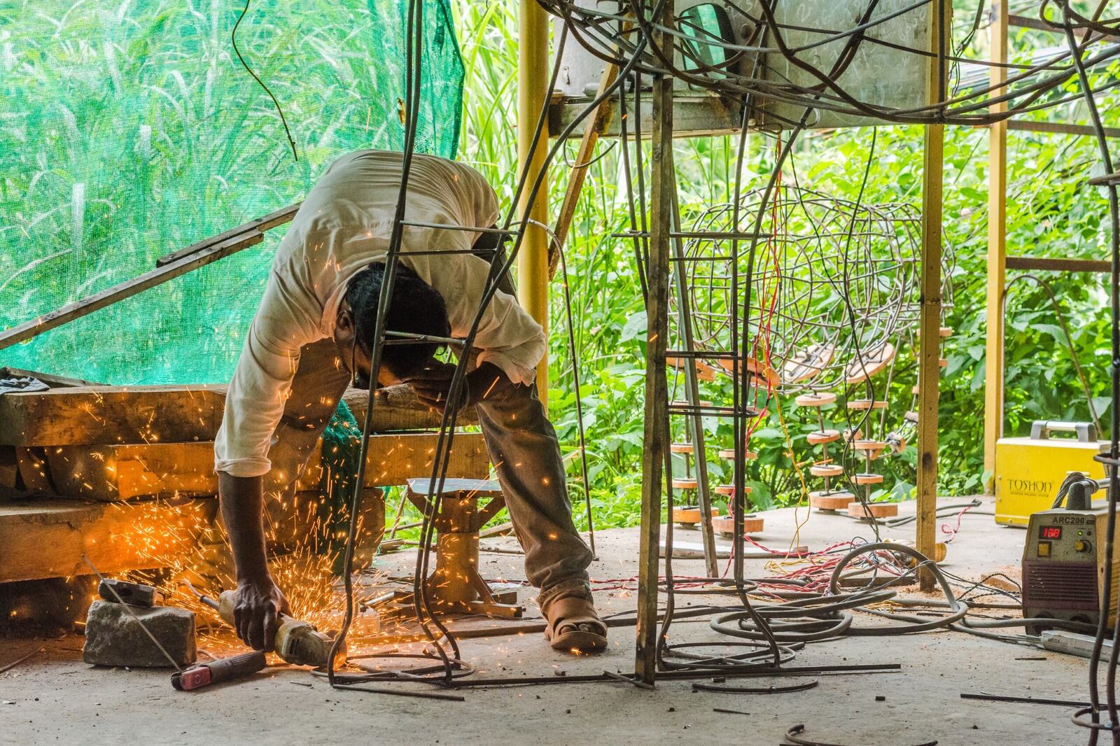 Elephants being created by The Coexistence Collective. Image Credit: Saipreeth S. Thattari, The Great Elephant Migration.