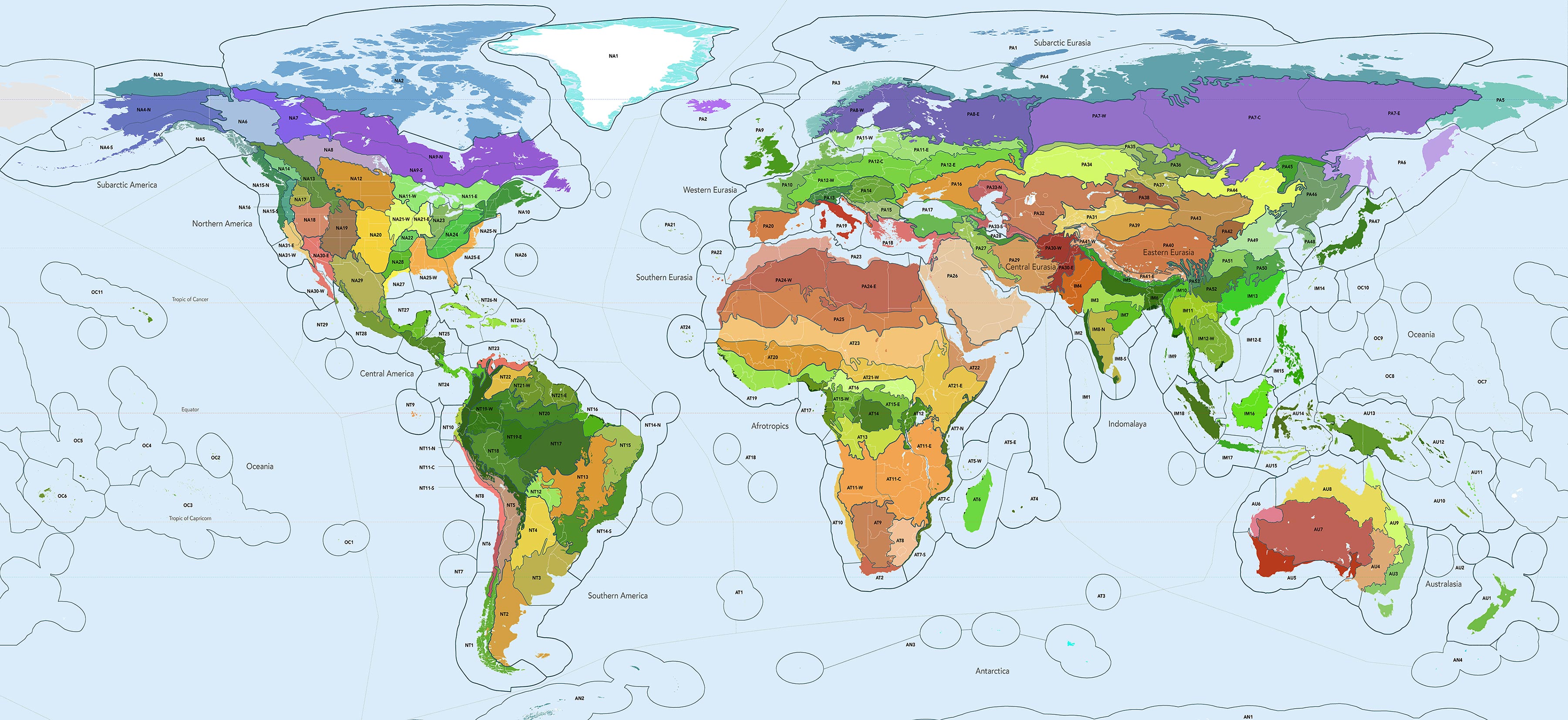 earth be divided into regions