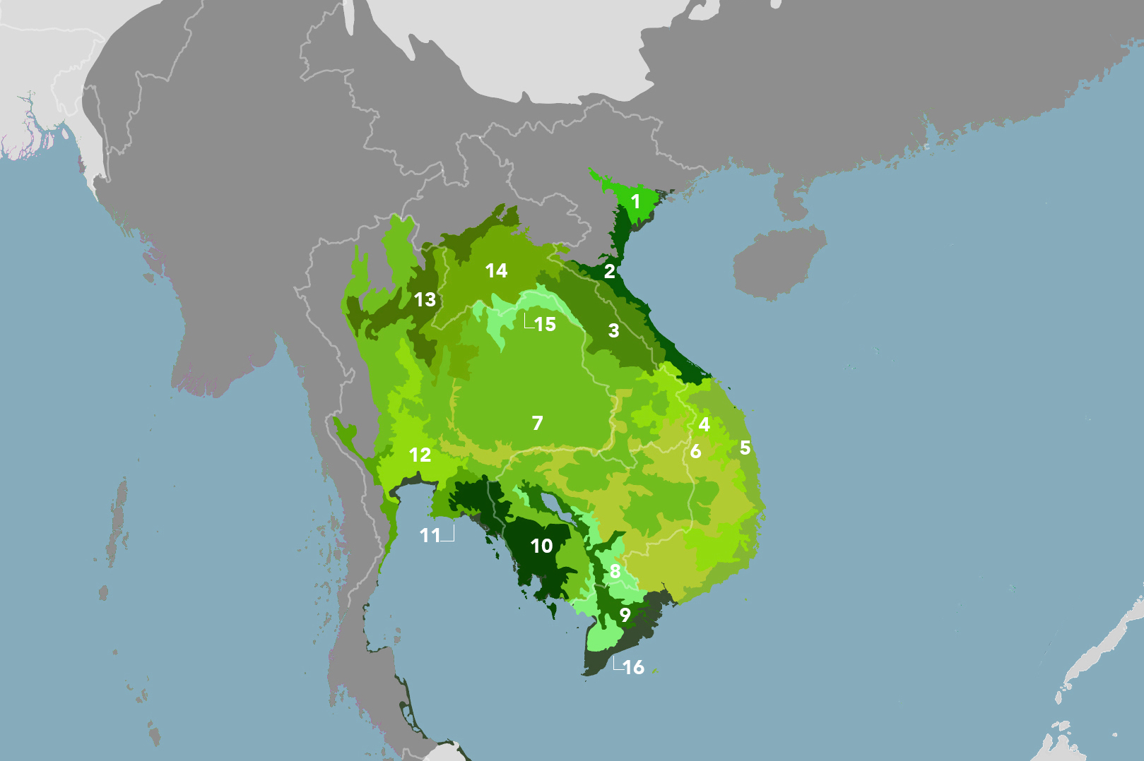 Bioregion map-IM12 Southeast Asian Forests
