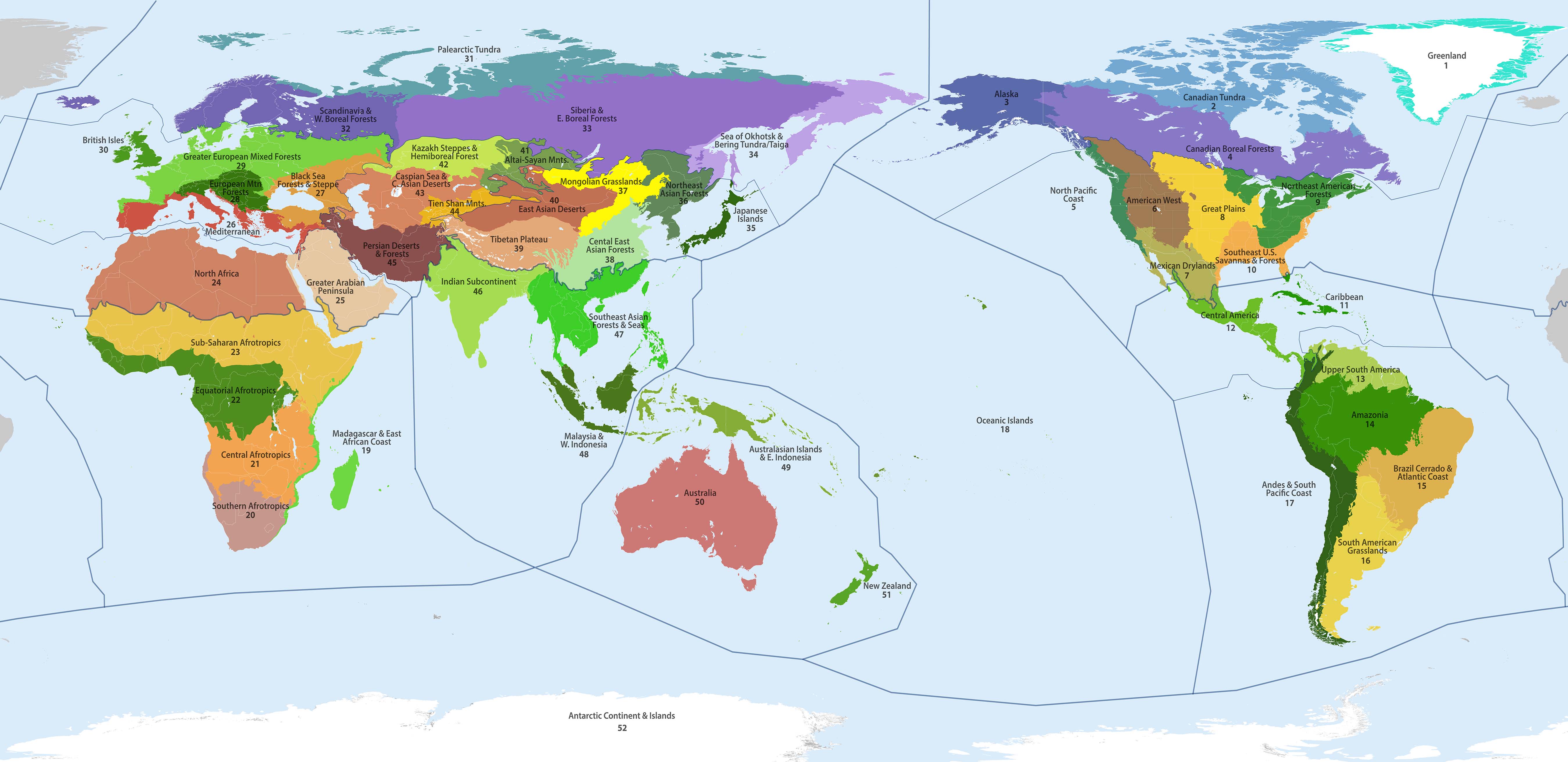 Subrealm map - Bioregions 2023